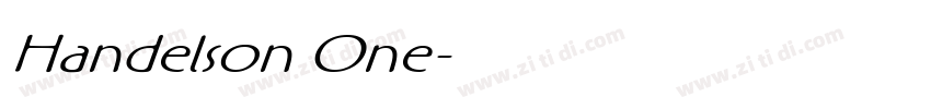 Handelson One字体转换
